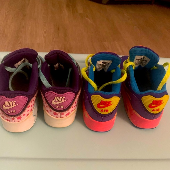 Light Blue/purple & purple/pink/yellow Nike Air Max size 11c - Picture 3 of 4
